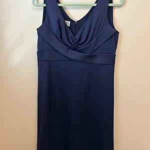 Armani Knee Length Silk Navy Dress